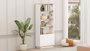 Hanah Home Estantería Fr16-Aw Pino Atlántico y Blanco